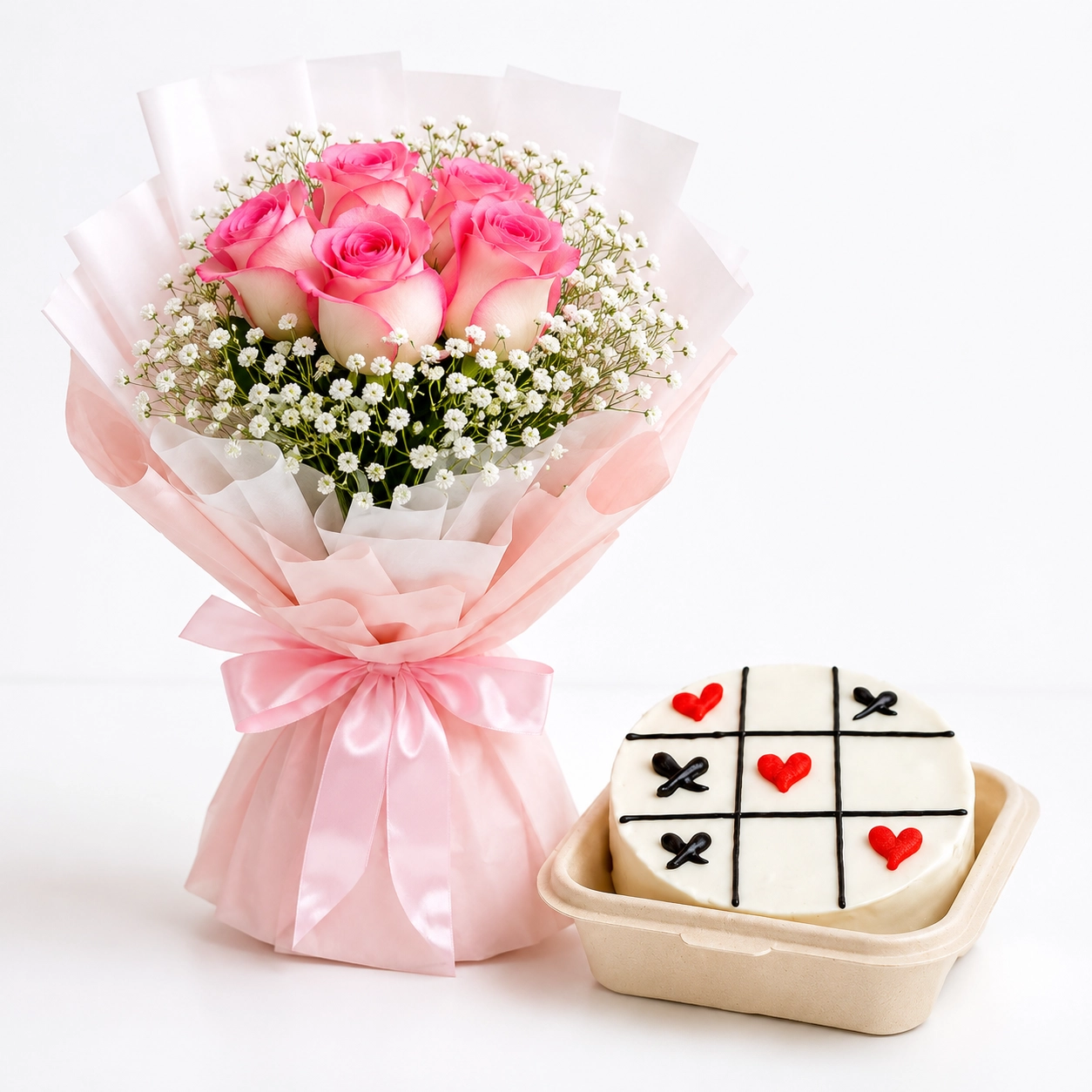5 pink roses bento cake surprise-2